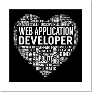 Web Application Developer Heart Posters and Art